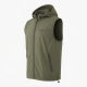 Men's Hooded Lightweight Cotton Travel Performance Zip Front Vest