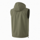 Men's Hooded Lightweight Cotton Travel Performance Zip Front Vest