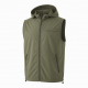 Men's Hooded Lightweight Cotton Travel Performance Zip Front Vest