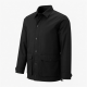 Men's Black Cotton Regular Fit Button Front Shell Jacket