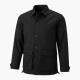 Men's Black Cotton Regular Fit Button Front Shell Jacket