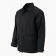 Men's Black Vintage Cotton Regular Fit Button Front Shell Jacket
