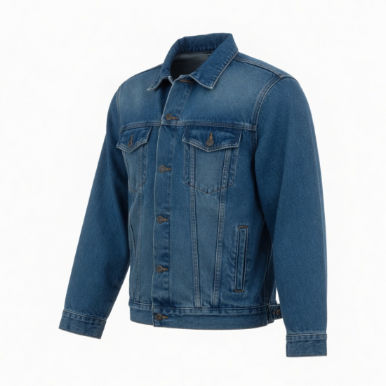 Men's Blue Vintage Classic Cotton Outdoor Denim Jacket