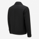 Men's Black Casual Wool Slim Regular Fit Zip Front Button Shell Jacket