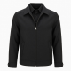 Men's Black Casual Wool Slim Regular Fit Zip Front Button Shell Jacket