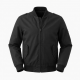 Men's Black Vintage Casual Polyester Regular Fit Bomber Jacket