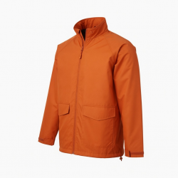 Men's Orange Polyester Regular Fit Shell Jacket