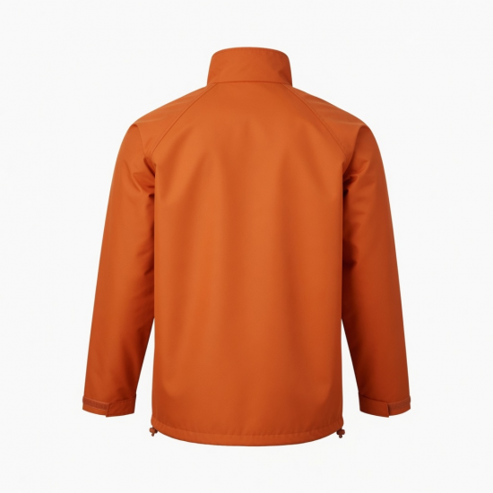Men's Orange Polyester Regular Fit Shell Jacket