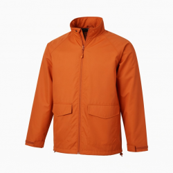 Men's Orange Polyester Regular Fit Shell Jacket