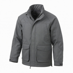 Men's Grey Vintage Casual Wool Travel Performance Shell Jacket