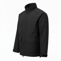 Men's Black Regular Fit Shell Jacket