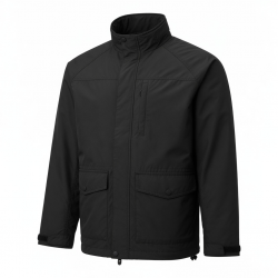 Men's Black Regular Fit Shell Jacket