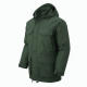 Men's Green Water Resistant Vintage Polyester Performance Parka Jacket
