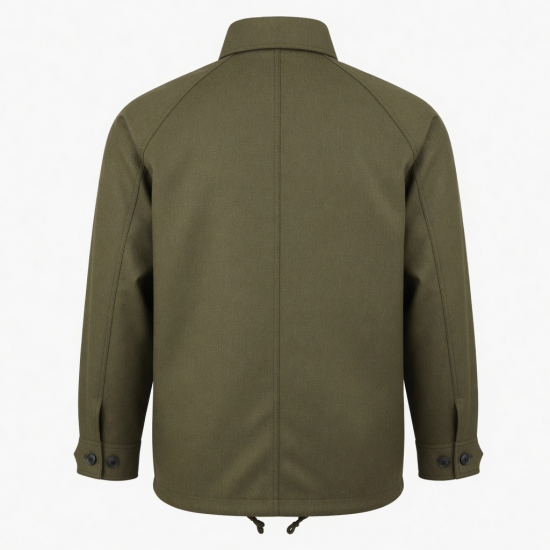 Men's Vintage Casual Wool Outdoor Performance Button Front Shell Jacket