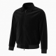 Men's Black Vintage Casual Velvet Regular Fit Zip Front Jacket