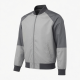 Men's Grey Vintage Casual Polyester Performance Zip Front Varsity Jacket