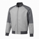 Men's Grey Vintage Casual Polyester Performance Zip Front Varsity Jacket