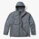 Men's Grey Hooded Water Resistant Polyamide Outdoor Shell Jacket