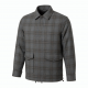 Men's Grey Checked Plaid Wool Shell Jacket