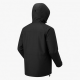 Men's Black Hooded Waterproof Polyester Regular Fit Zip Front Parka Jacket