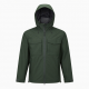 Men's Green Hooded Waterproof Regular Fit Shell Jacket