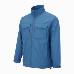 Men's Blue Polyester Outdoor Regular Fit Shell Jacket