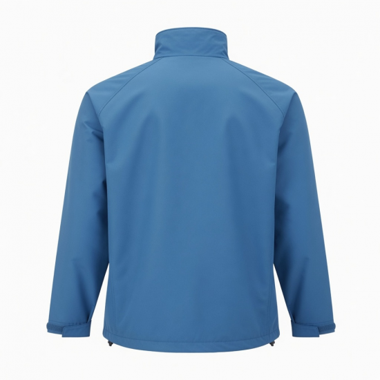 Men's Blue Polyester Outdoor Regular Fit Shell Jacket
