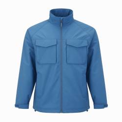Men's Blue Polyester Outdoor Regular Fit Shell Jacket