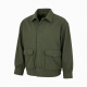 Men's Green Vintage Wool Casual Button Front Pockets Shell Jacket