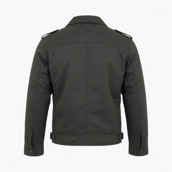 Men's Vintage Polyester Outdoor Winter Biker Jacket