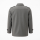 Men's Grey Vintage Casual Wool Regular Fit Button Front Shell Jacket