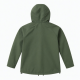 Men's Green Hooded Cotton Performance Vintage Zip Front Shell Jacket
