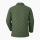 Men's Green Quilted Padded Cotton Outdoor Hiking Button Front Shell Jacket
