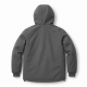 Men's Grey Hooded Embroidered Cotton Regular Fit Winter Shell Jacket