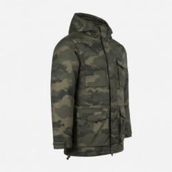 Men's Camo Camping Regular Fit Parka Jacket