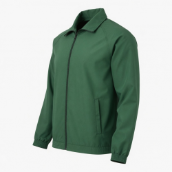 Men's Green Polyester Sport Regular Fit Jacket
