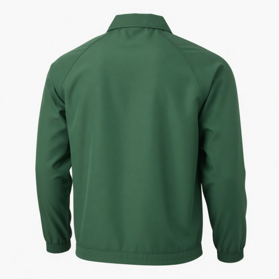 Men's Green Polyester Sport Regular Fit Jacket