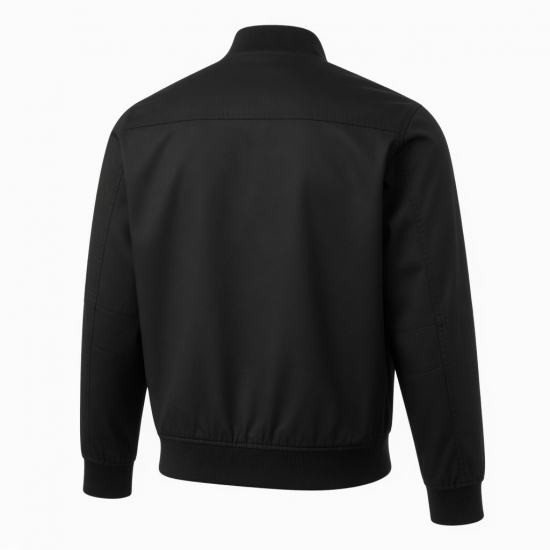 Men's Black Lightweight Cotton Performance Workwear Bomber Jacket