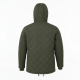 Men's Olive Quilted Cotton Regular Fit Winter Parka Jacket