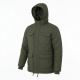 Men's Olive Quilted Cotton Regular Fit Winter Parka Jacket