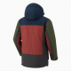 Men's Multicolour Hooded Windproof Cotton Travel Workwear Parka Jacket