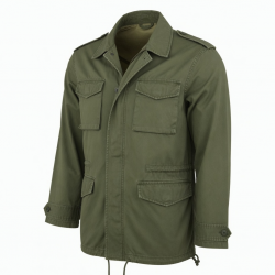 Men's Lightweight Vintage Cotton Regular Fit Military Parka Jacket