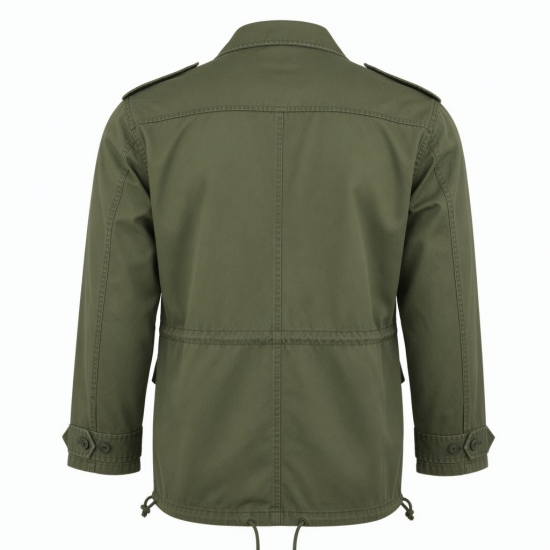 Men's Lightweight Vintage Cotton Regular Fit Military Parka Jacket