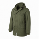 Men's Olive Vintage Cotton Regular Fit Surplus Zip Front Parka Jacket