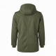 Men's Olive Vintage Cotton Regular Fit Surplus Zip Front Parka Jacket
