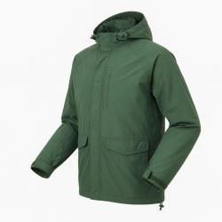 Men's Green Lightweight Vintage Polyester Outdoor Performance Shell Jacket