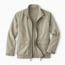 Men's Lightweight Vintage Linen Travel Performance Shell Jacket