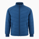 Men's Blue Quilted Vintage Polyester Regular Fit Zip Front Shell Jacket
