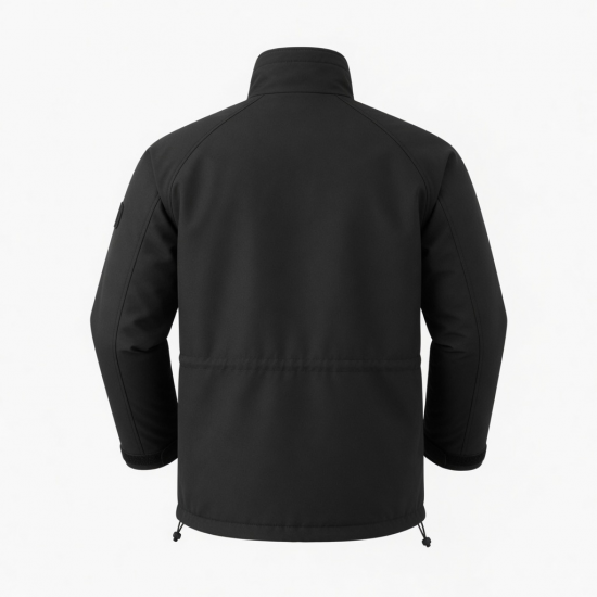 Men's Black Vintage Casual Polyester Outdoor Hiking Softshell Jacket