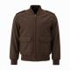 Men's Brown Wool Regular Fit Flight Bomber Jacket